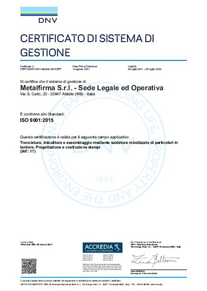 ISO-9001-Metalfirma Italiano